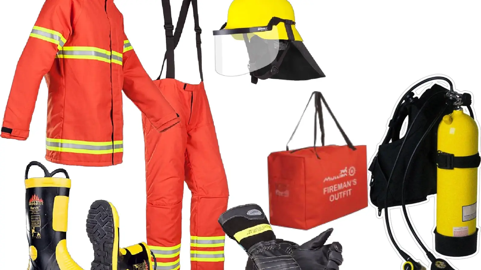 Conjunto de equipamentos para combate a incêndio