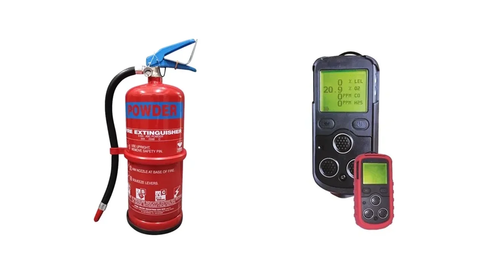 Extintores e detecção de gases