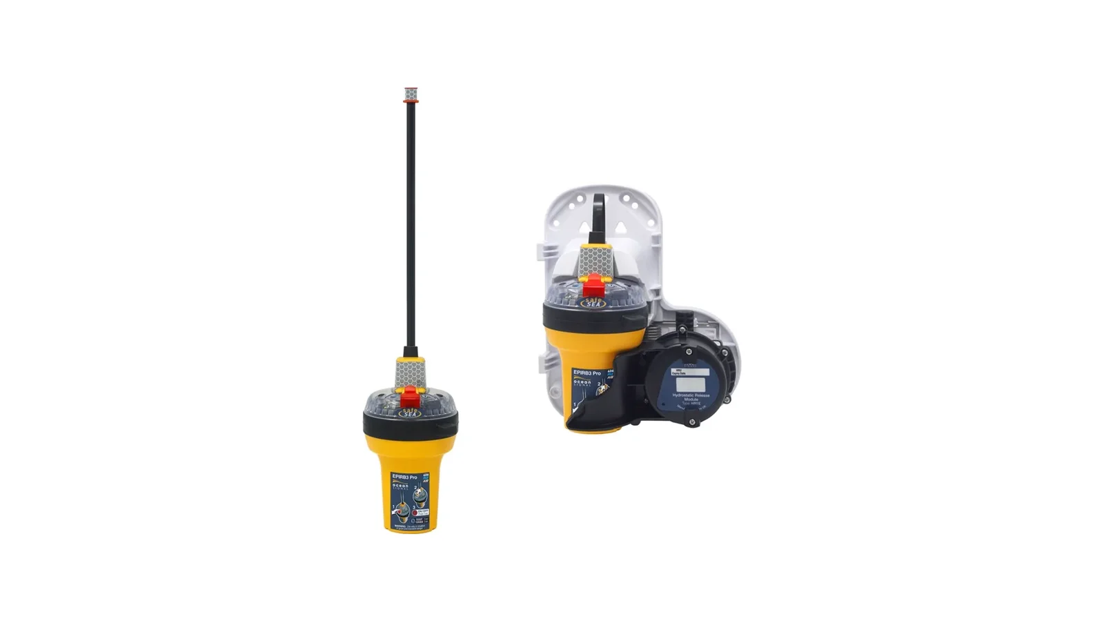 Ocean Signal Emergency Position Indicating Radio Beacon EPIRB3 Pro, with housing